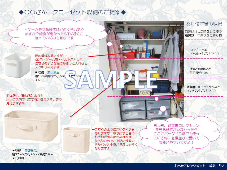 お片付けのレシピ