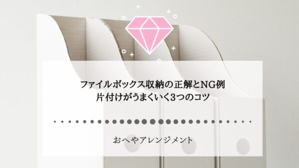 ファイルボックス収納の正解とNG例｜片付けがうまくいく3つのコツ