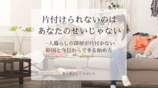 片付けられない一人暮らしは、あなたのせいじゃない｜200件以...